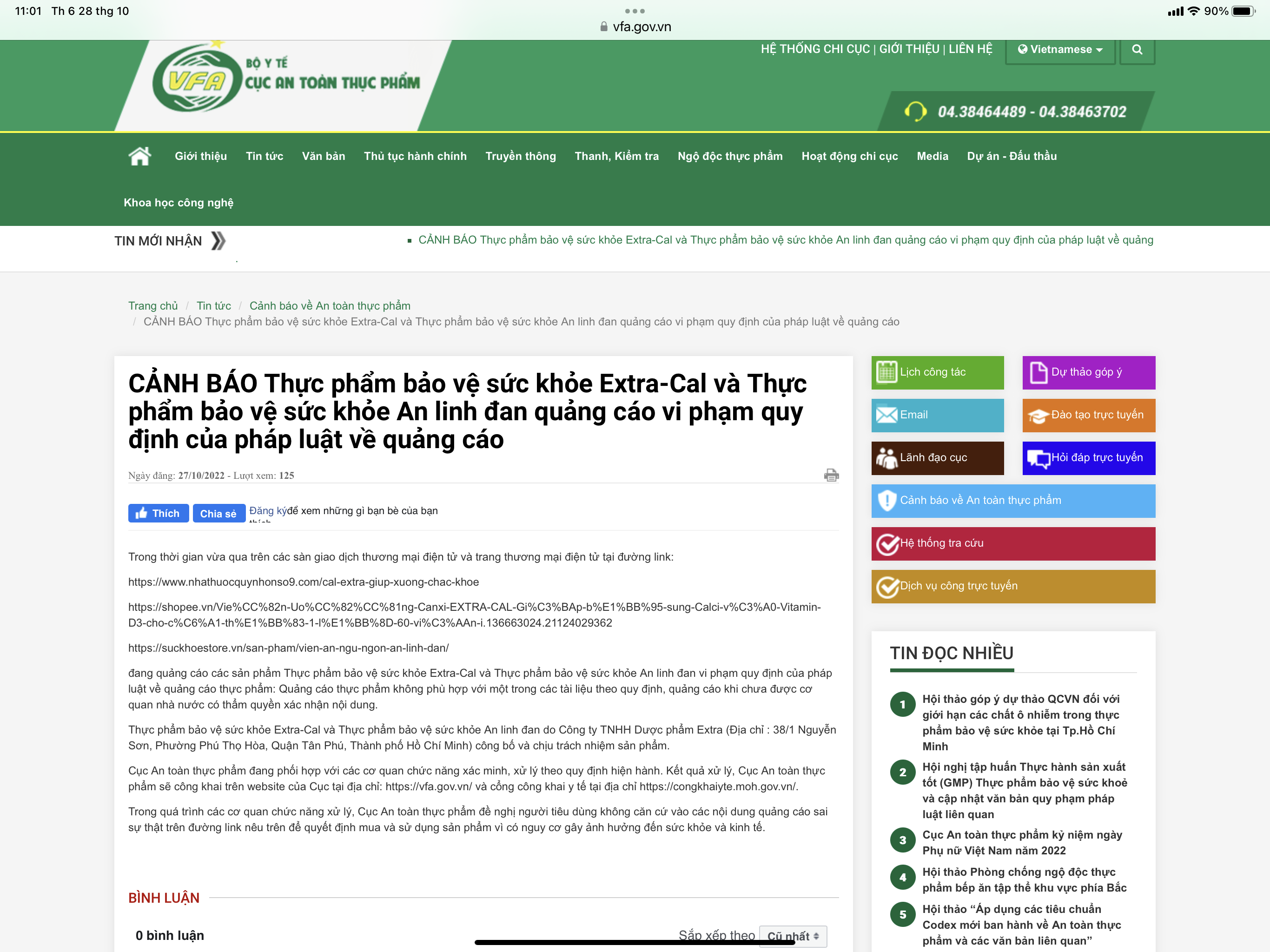 Loạt sản phẩm của Công ty TNHH Dược phẩm Extra quảng cáo nổ công dụng