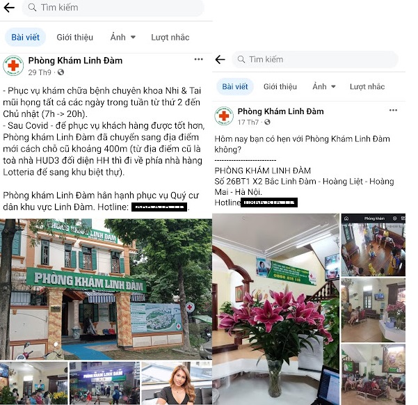 Phòng khám chuyên khoa nội Linh Đàm