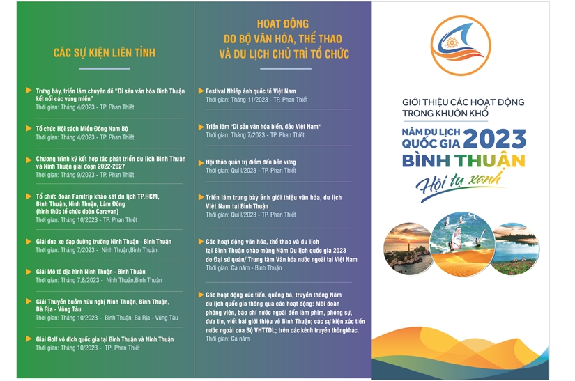 Năm Du lịch quốc gia 2023 có chủ đề Bình Thuận Hội tụ xanh 