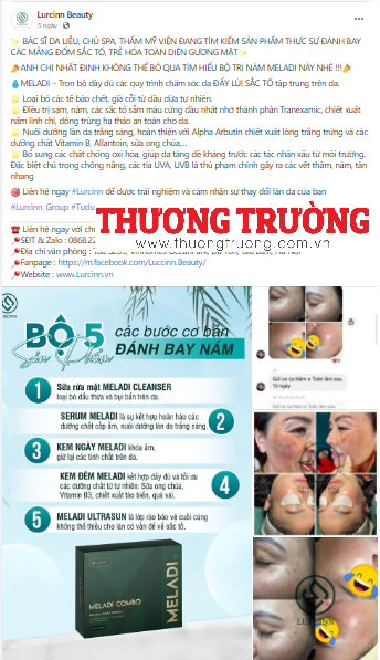 Mỹ phẩm Lurcinn chứa chất cấm khiến da mặt khách hàng bội nhiễm nóng rát nổi mụn…