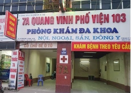 Phòng khám thuộc Công ty Y tế 7A Quang Vinh Phố Viện 103 bị đình chỉ hoạt động