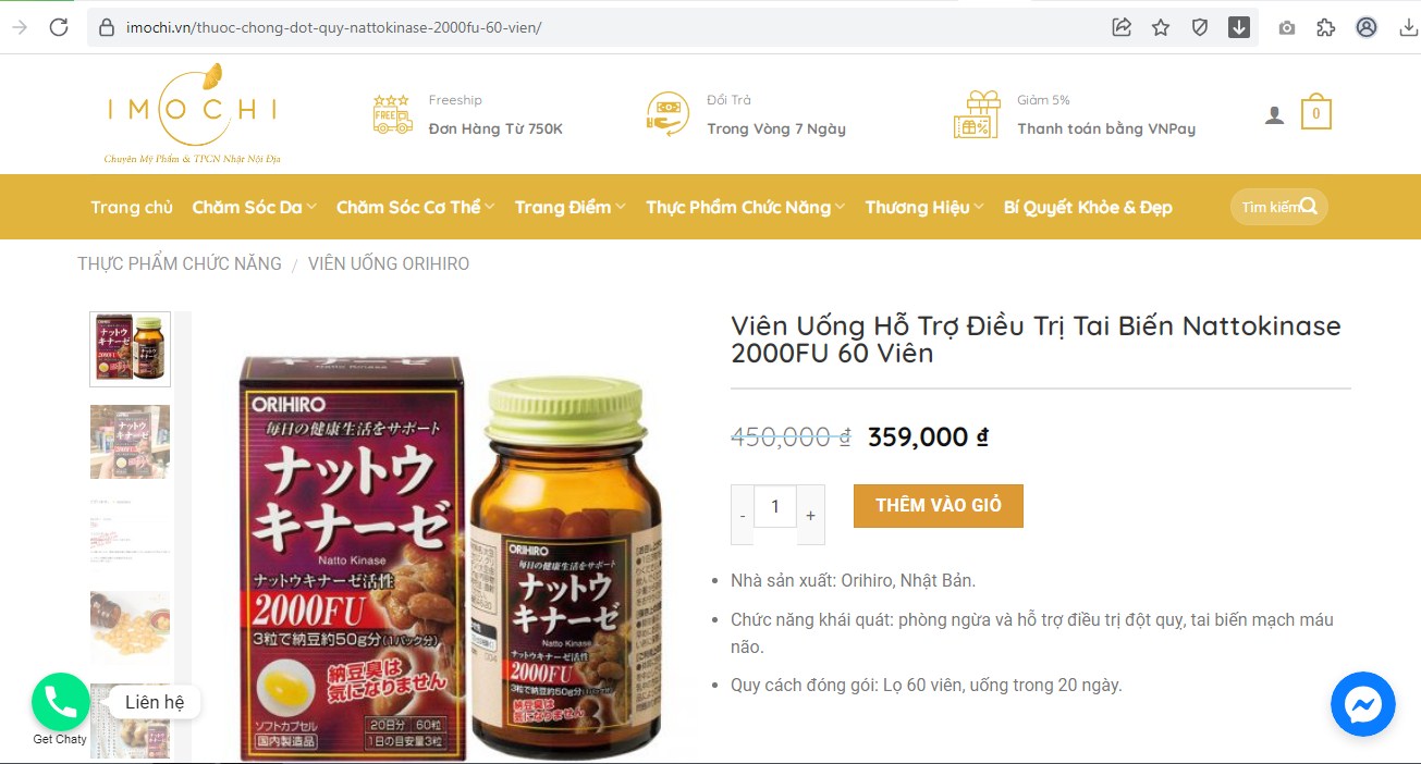 Thực phẩm bảo vệ sức khỏe NATTOKINASE PREMIUM quảng cáo vi phạm quy định của pháp luật