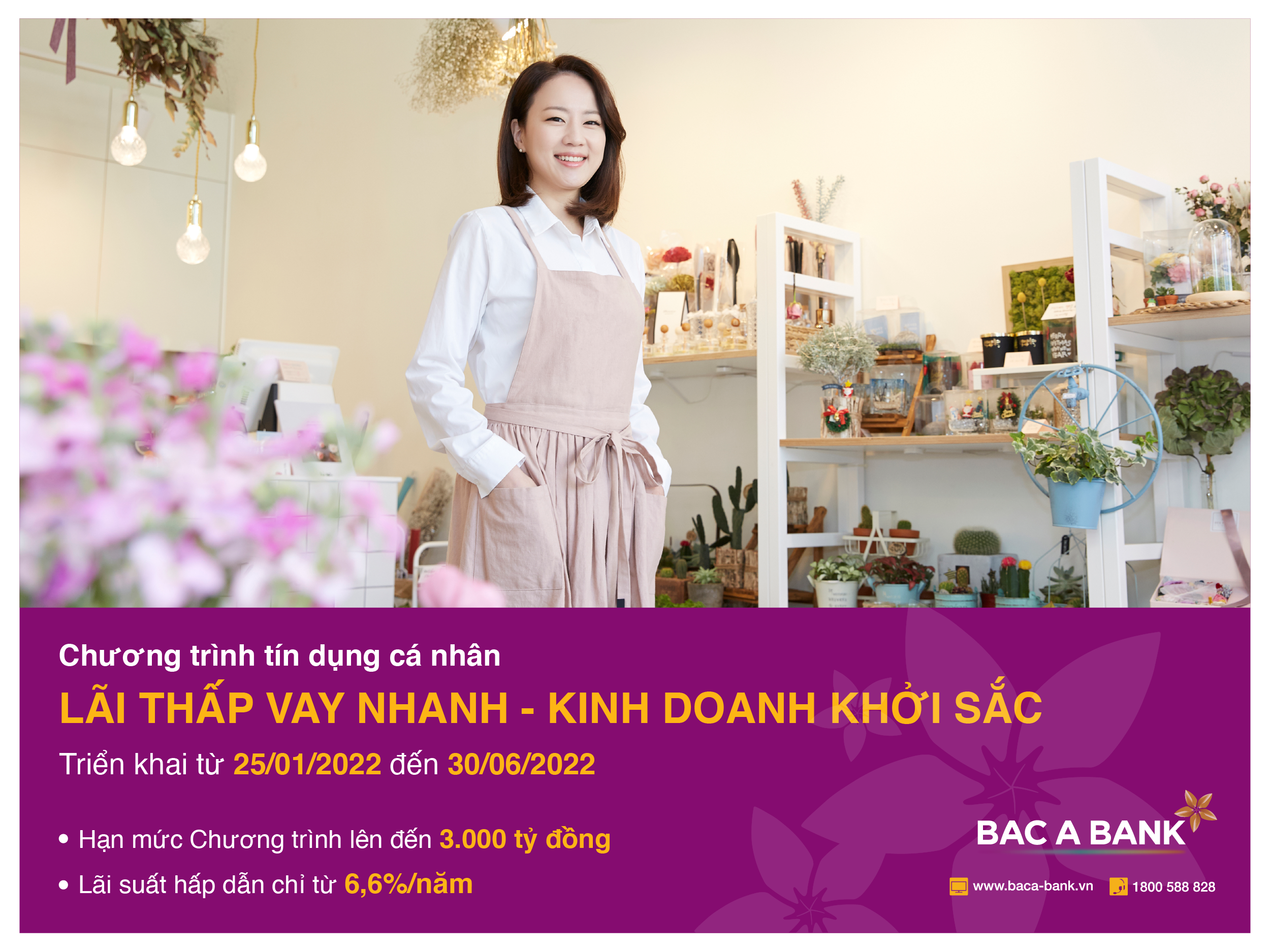 Lãi thấp vay nhanh từ BAC A BANK khách hàng cá nhân đón cơ hội kinh doanh khởi sắc