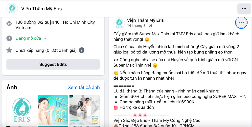 Hàng loạt sai phạm về khám chữa bệnh tại địa chỉ Viện Thẩm mỹ Eris