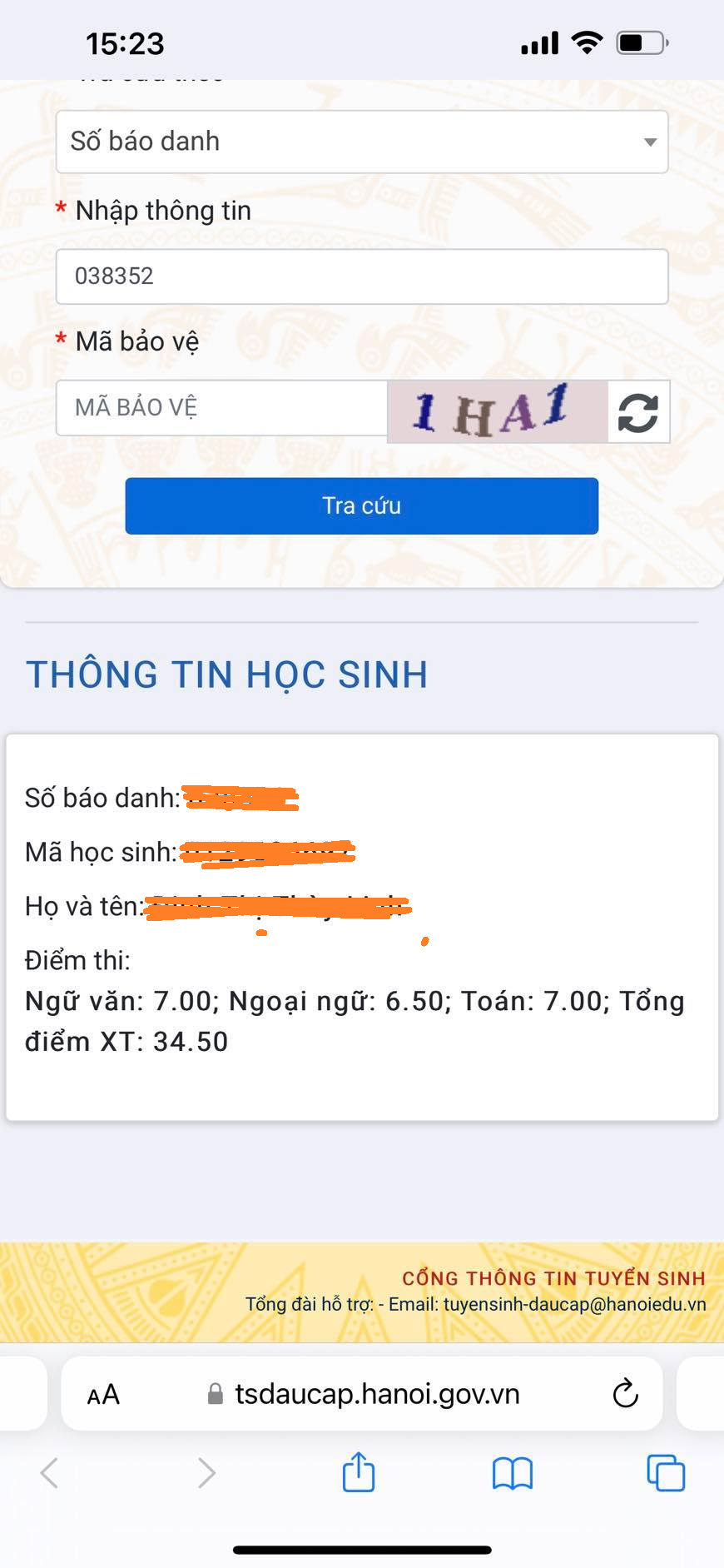 Hà Nội công bố điểm thi lớp 10 công lập năm học 2022 2023