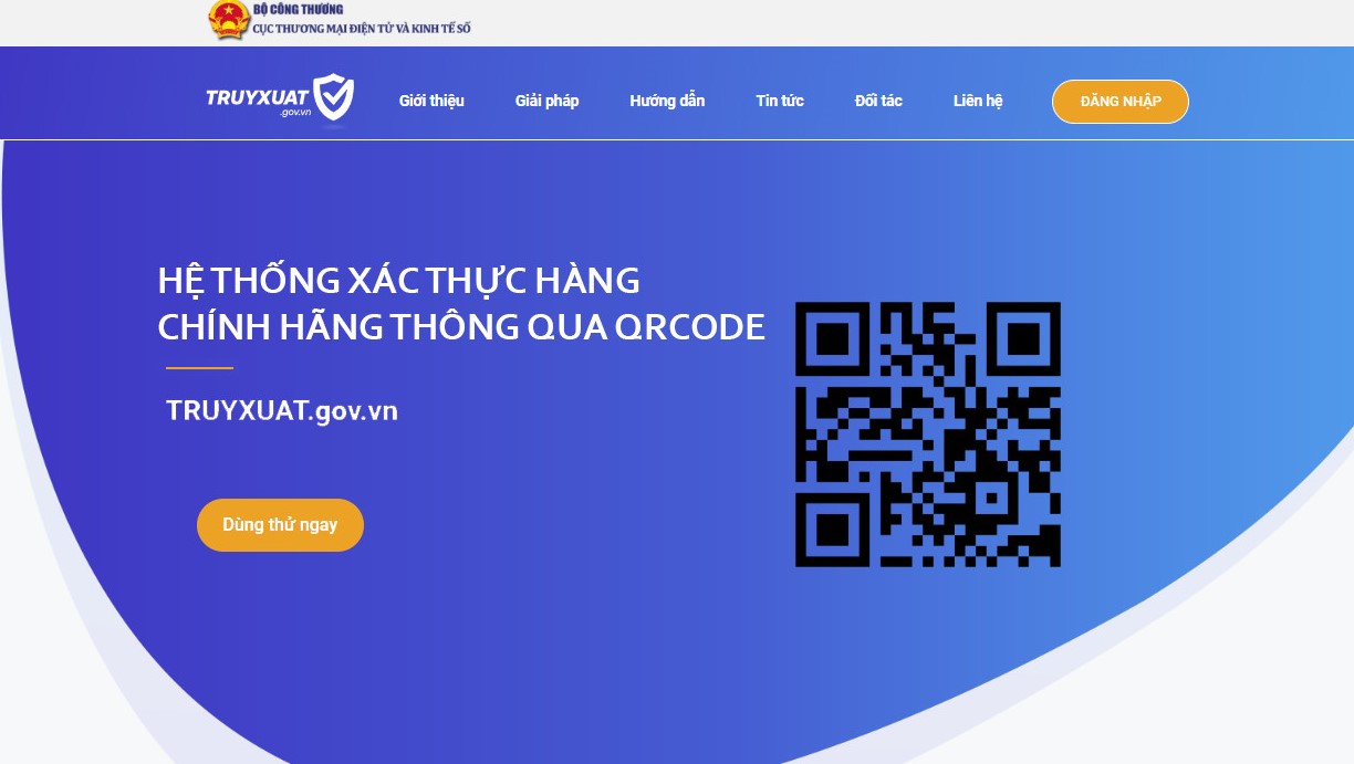 Xác thực hàng chính hãng thông qua QRCode trong thương mại điện tử