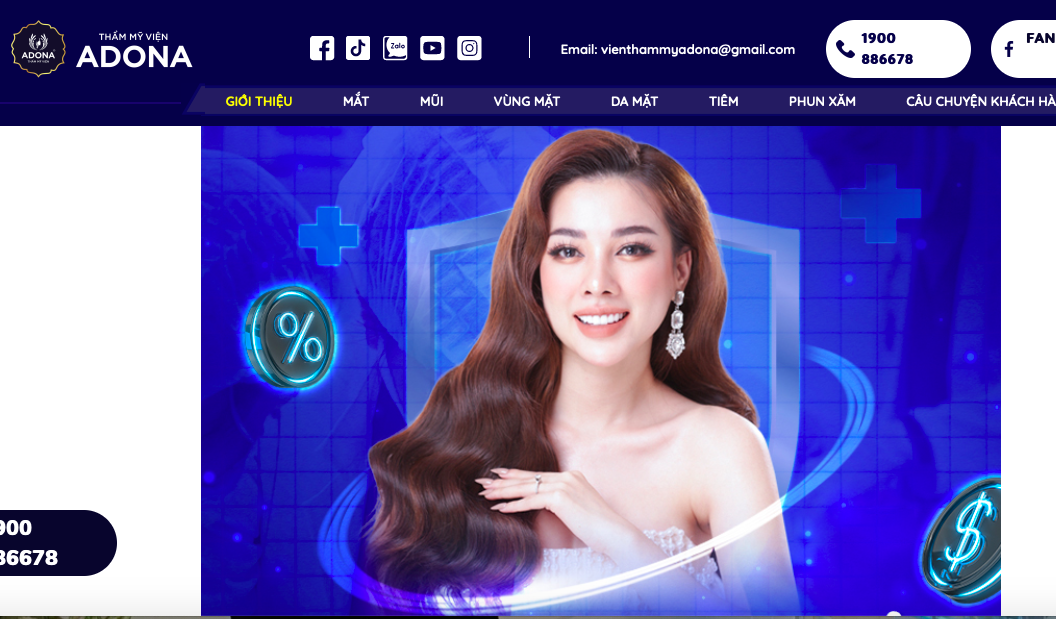 Thẩm mỹ viện Adona bị xử phạt 2 cơ sở chăm sóc da của bà Phạm Thị Vui bị đình chỉ hoạt động