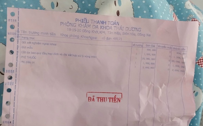 Đồng Nai Phòng khám đa khoa Thái Dương bị xử phạt tước giấy phép 3 tháng