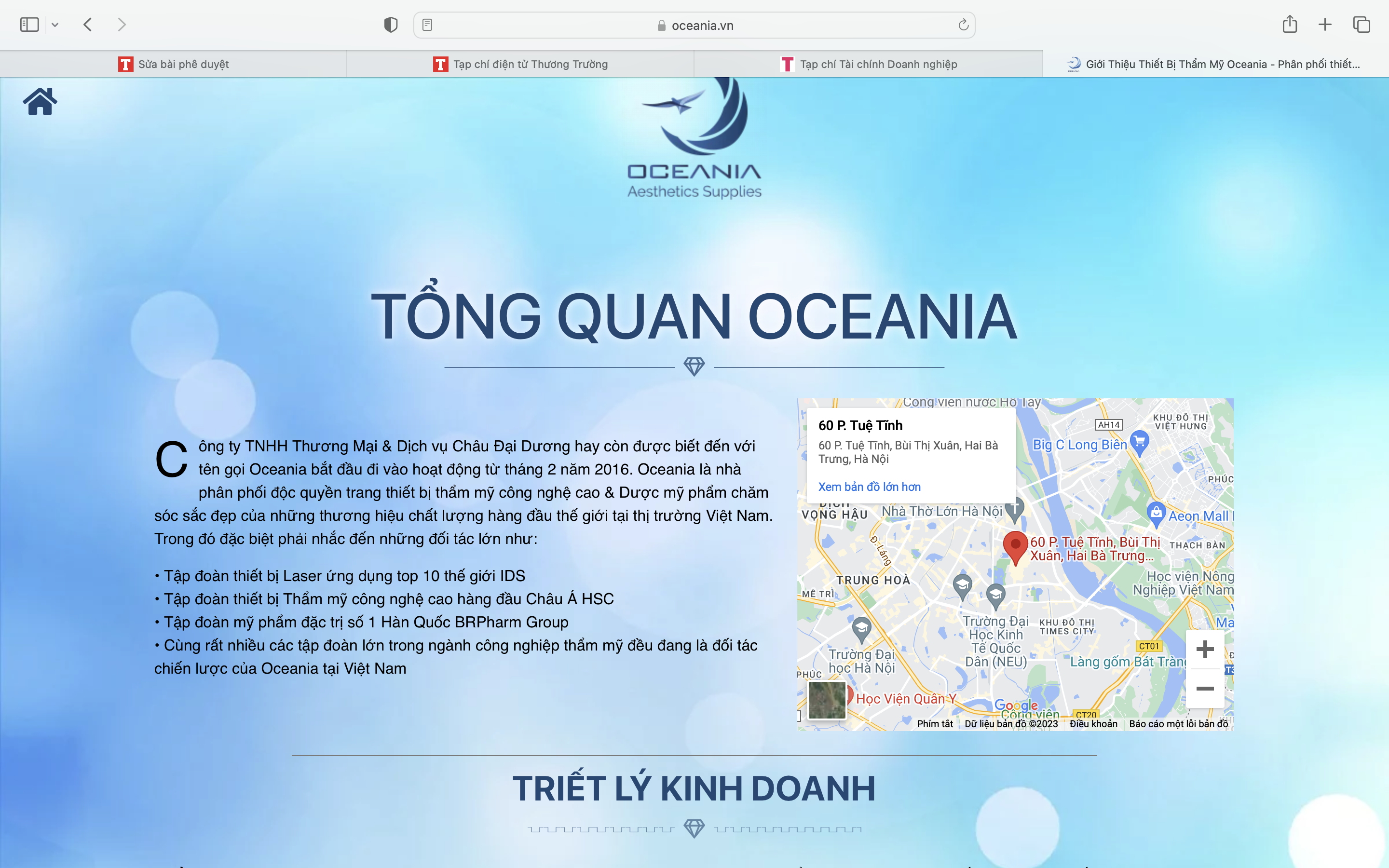 Phòng khám chuyên khoa da liễu của Oceania bị xử phạt