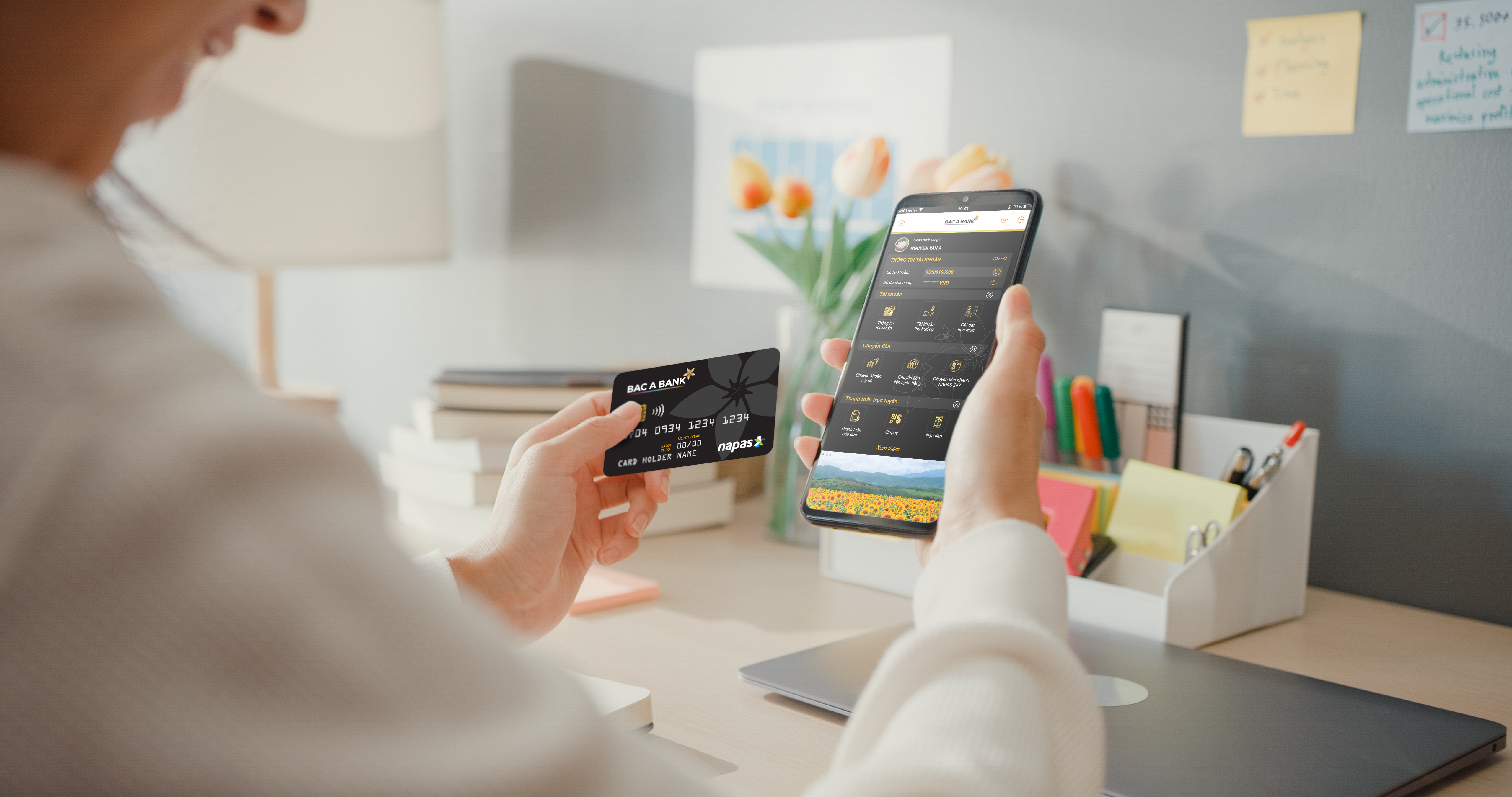 BAC A BANK miễn phí toàn bộ phí dịch vụ thẻ và ngân hàng điện tử