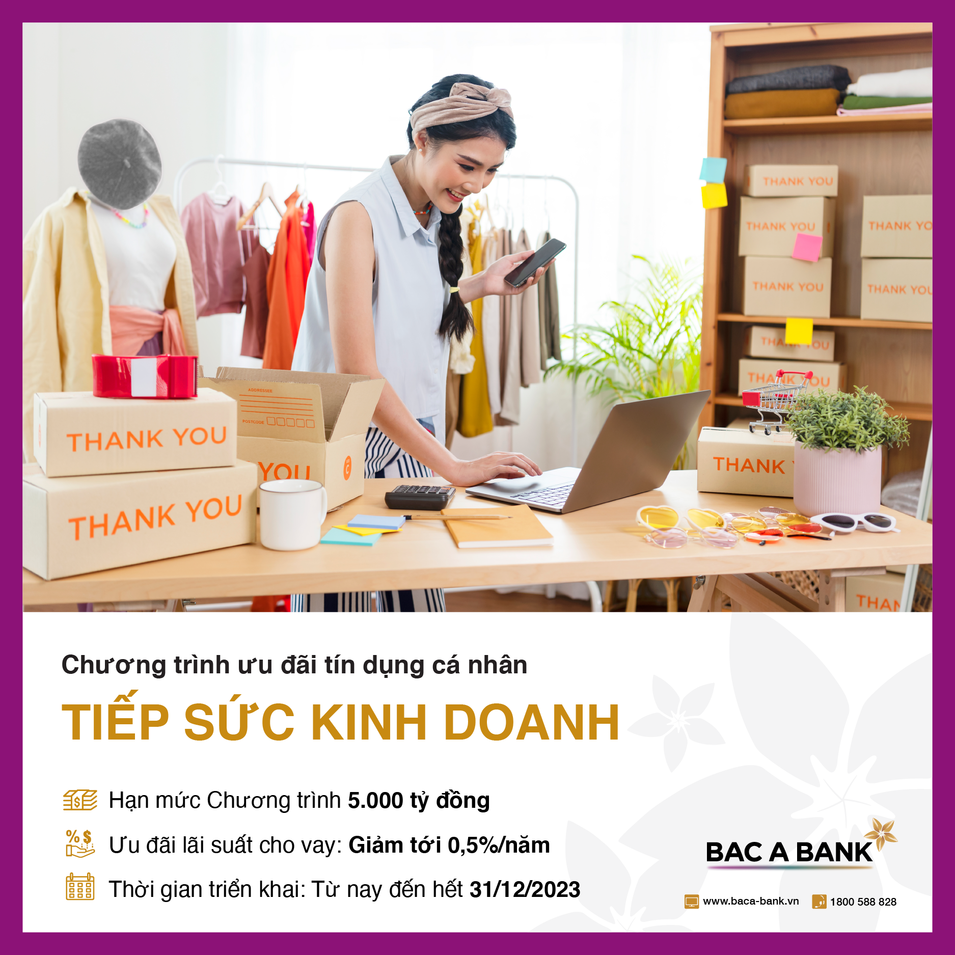 BAC A BANK giảm lãi suất vay tiếp sức kinh doanh