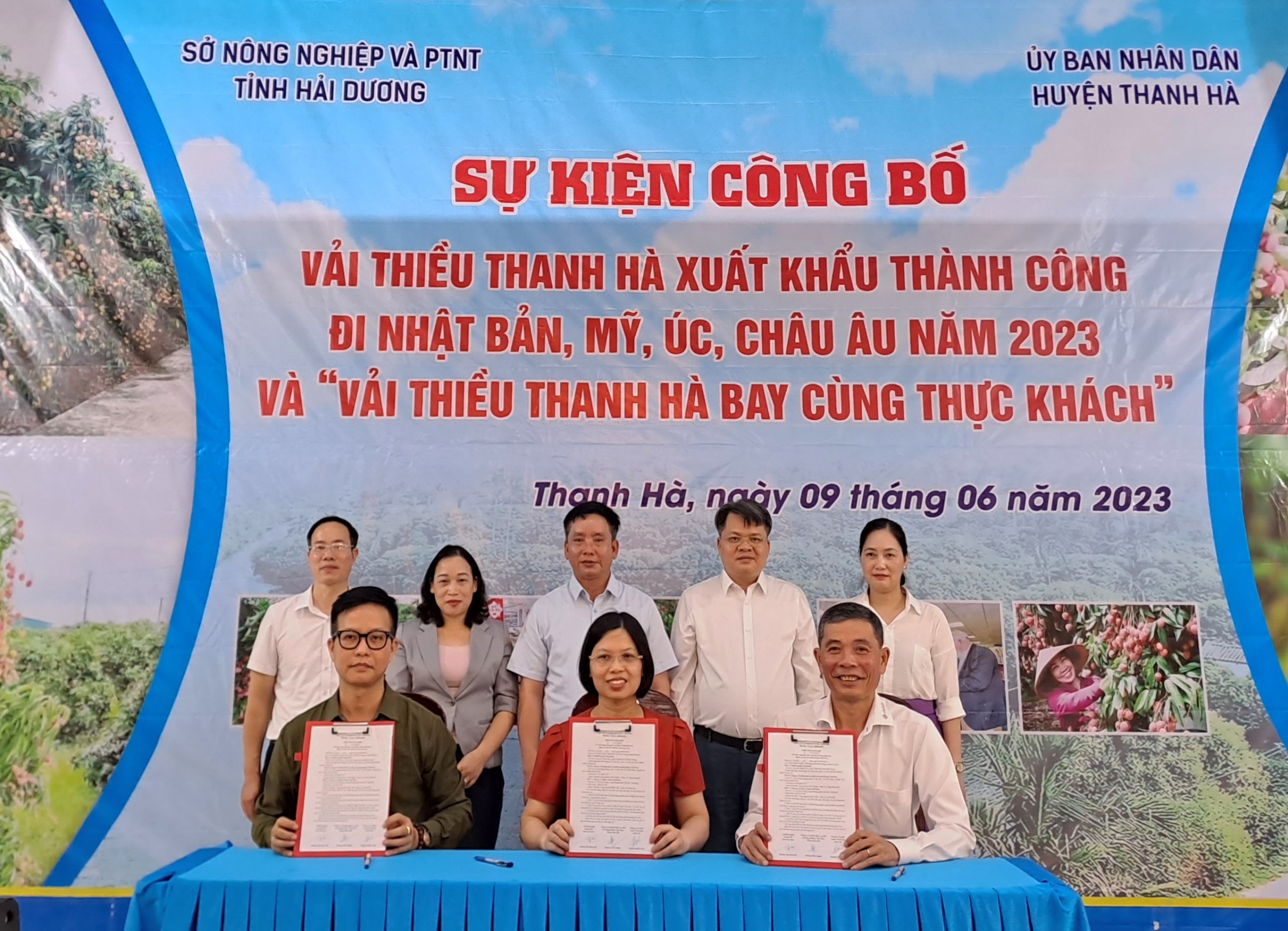 Vải thiều Thanh Hà xuất hiện trên thực đơn của các chuyến bay