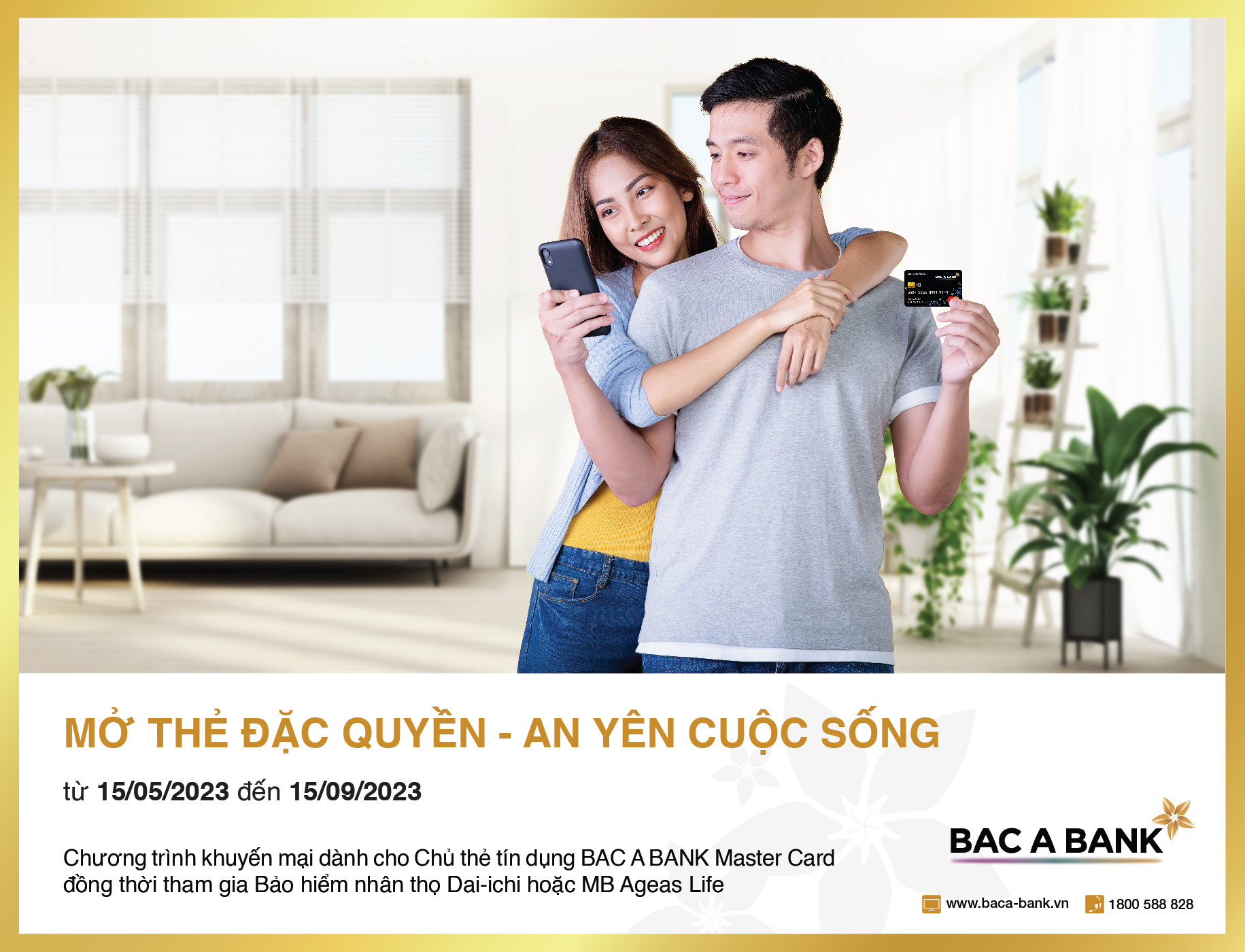 Sở hữu thẻ tín dụng quốc tế BAC A BANK Nhận ưu đãi độc quyền hoàn phí bảo hiểm 