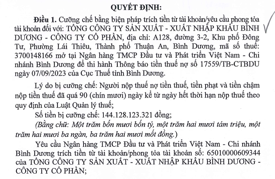 Protrade PRT bị cưỡng chế hơn 144 tỷ đồng tiền chậm nộp thuế