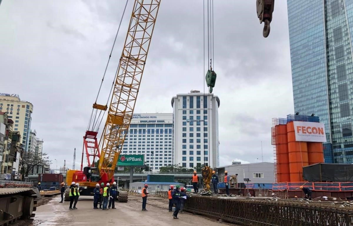 Hà Nội tiếp tục rào chắn đường Trần Hưng Đạo để thi công ga ngầm metro