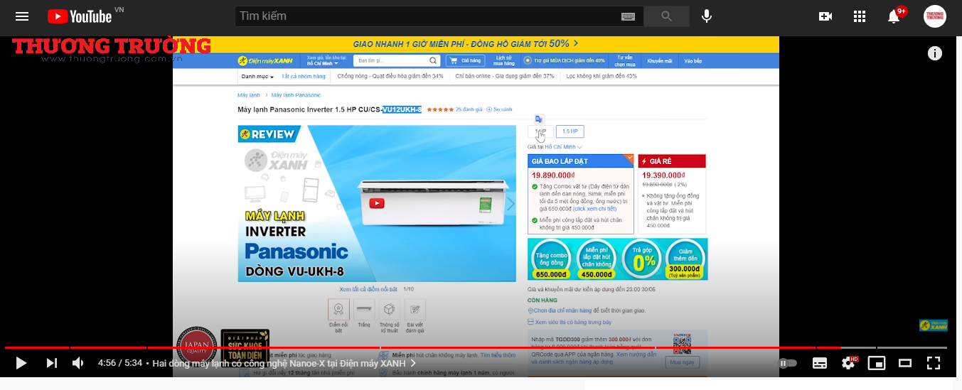 Điện máy XANH bán điều hòa Panasonic vô hiệu hóa được virus Corona