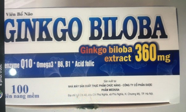 Cảnh báo Đề nghị truy xuất lô sản phẩm Viên bổ não Ginkgo Biloba do không đạt chỉ tiêu chất lượng