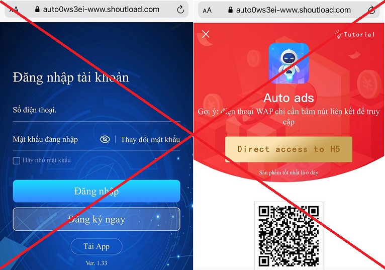 Cảnh báo ứng dụng Auto Ads huy động vốn đa cấp lừa đảo chiếm đoạt tài sản