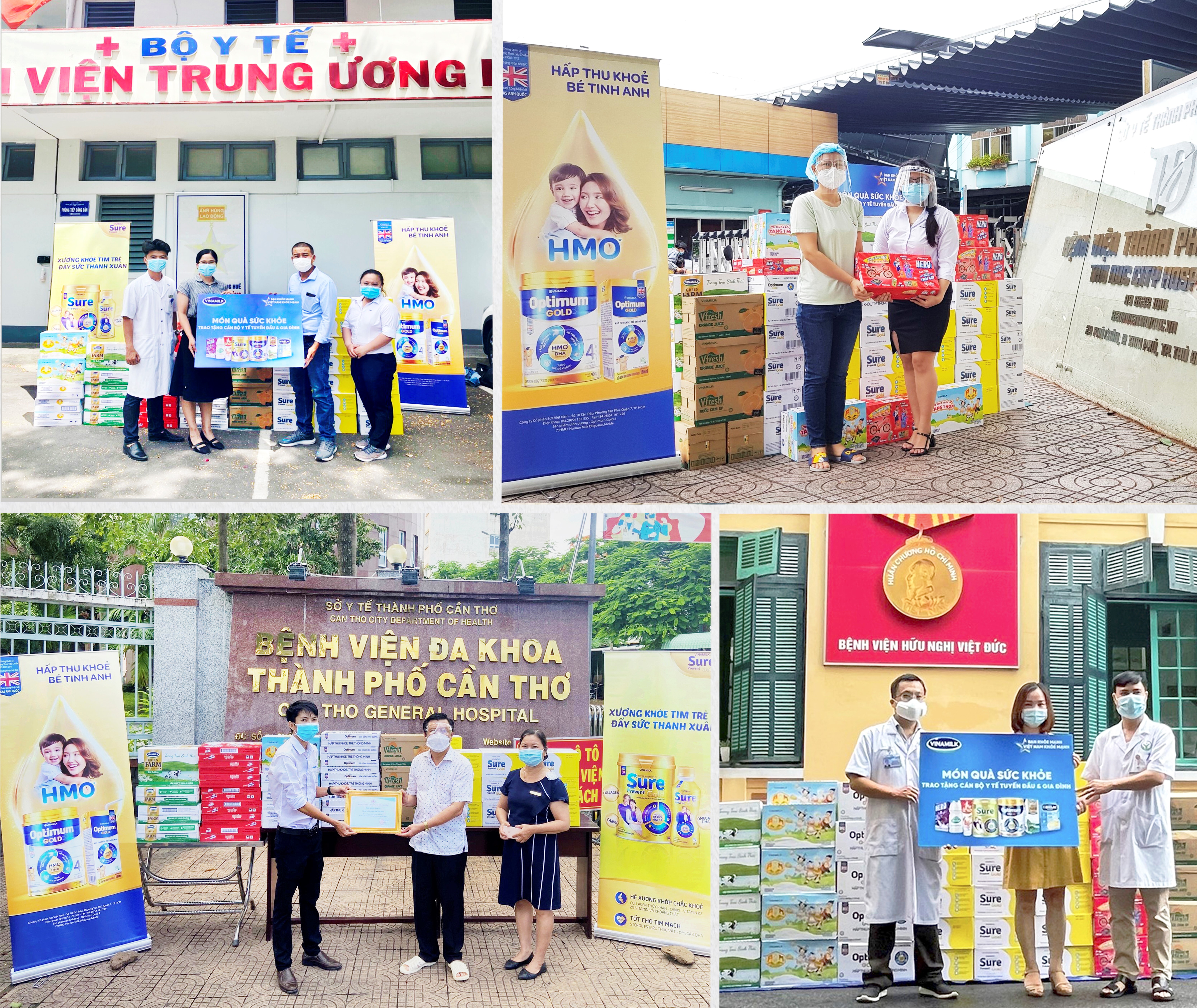 Vinamilk đẩy mạnh hành trình tiếp sức tuyến đầu trong giai đoạn cao điểm chống dịch tại 50 bệnh viện trên cả nước 