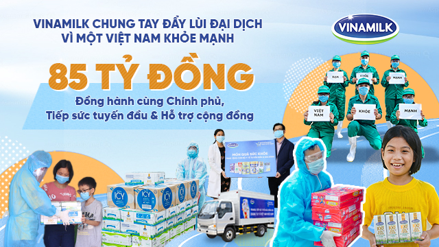 Vinamilk đẩy mạnh hành trình tiếp sức tuyến đầu trong giai đoạn cao điểm chống dịch tại 50 bệnh viện trên cả nước 