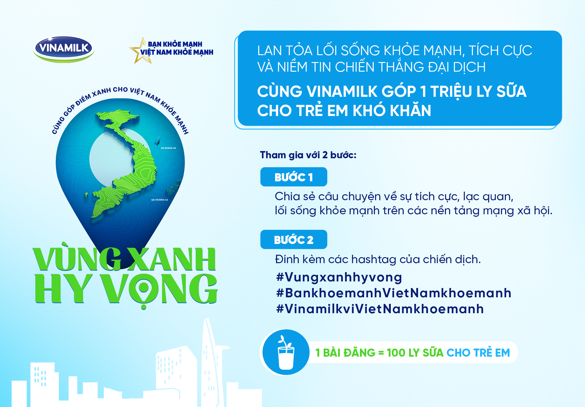 Vinamilk góp 1 triệu ly sữa cho trẻ em khó khăn với hoạt động Cùng góp điểm xanh cho Việt Nam khỏe mạnh