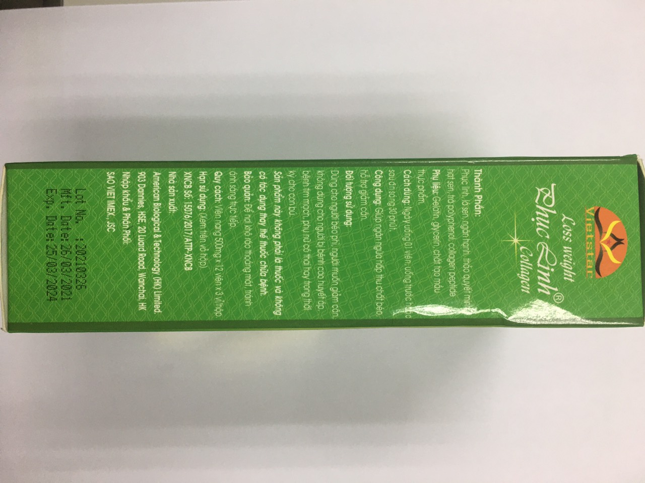 Phát hiện TPBVSK Phục Linh Collagen chứa chất cấm Sibutramine