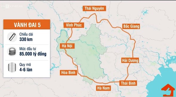 Chưa có vốn đầu tư đường vành đai 5 Hà Nội đi qua Hòa Bình