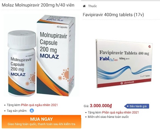 Mua bán tràn lan thuốc điều trị COVID19