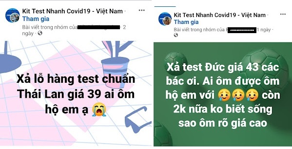 giá kít xét nghiệm giảm