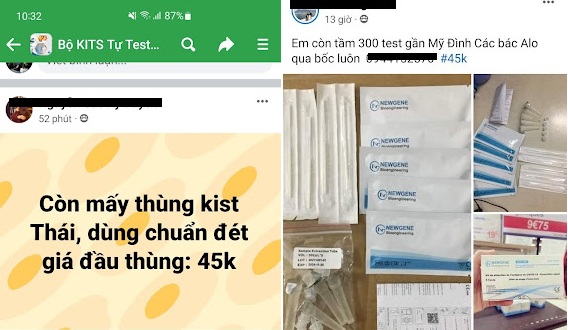 giá kít xét nghiệm giảm